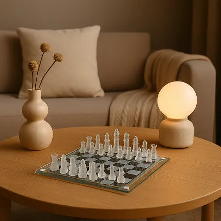 Juego de Ajedrez en vidrio pequeño