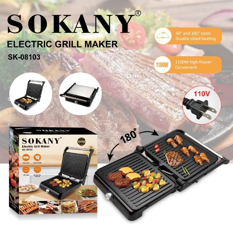 Parrilla electrica sokany 08103