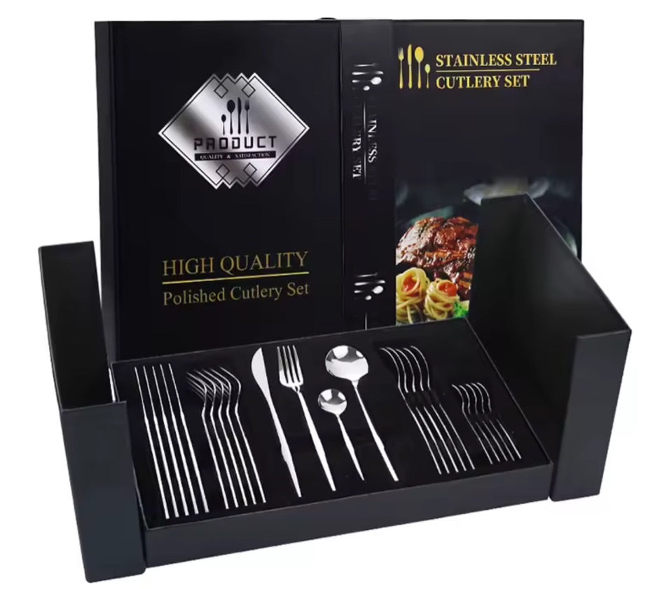 Set cubiertos 30 pzas plata