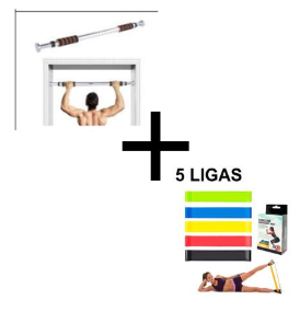 Barra ejercicio + bandas x 5