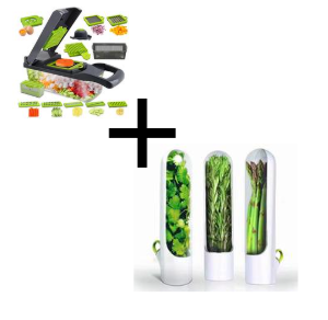 Mandolina+caja para mantener verduras