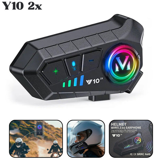 Intercomunicador Para Casco Moto Y10 2x