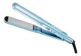plancha para el cabello delgada azul