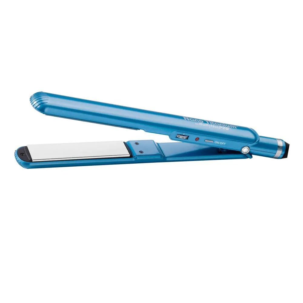 plancha para el cabello delgada azul