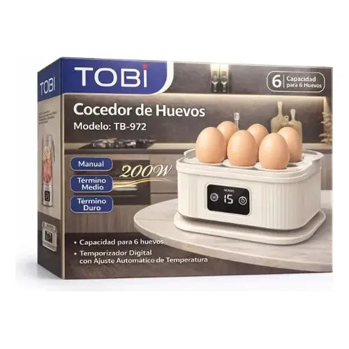 hervidora de huevos x6 marca tobi