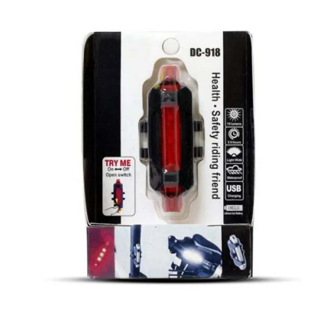 Luz led trasera bicicleta recargable