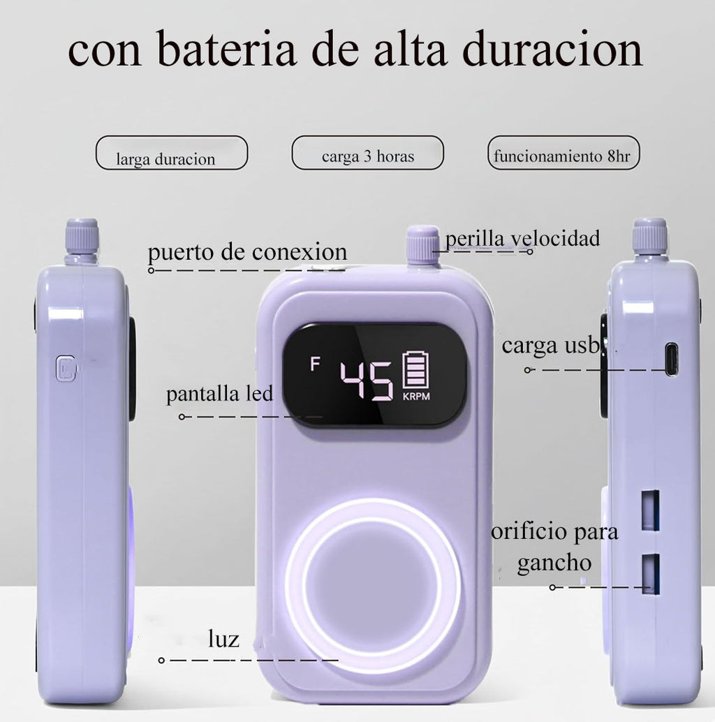 Pulidor de uñas portátil recargable
