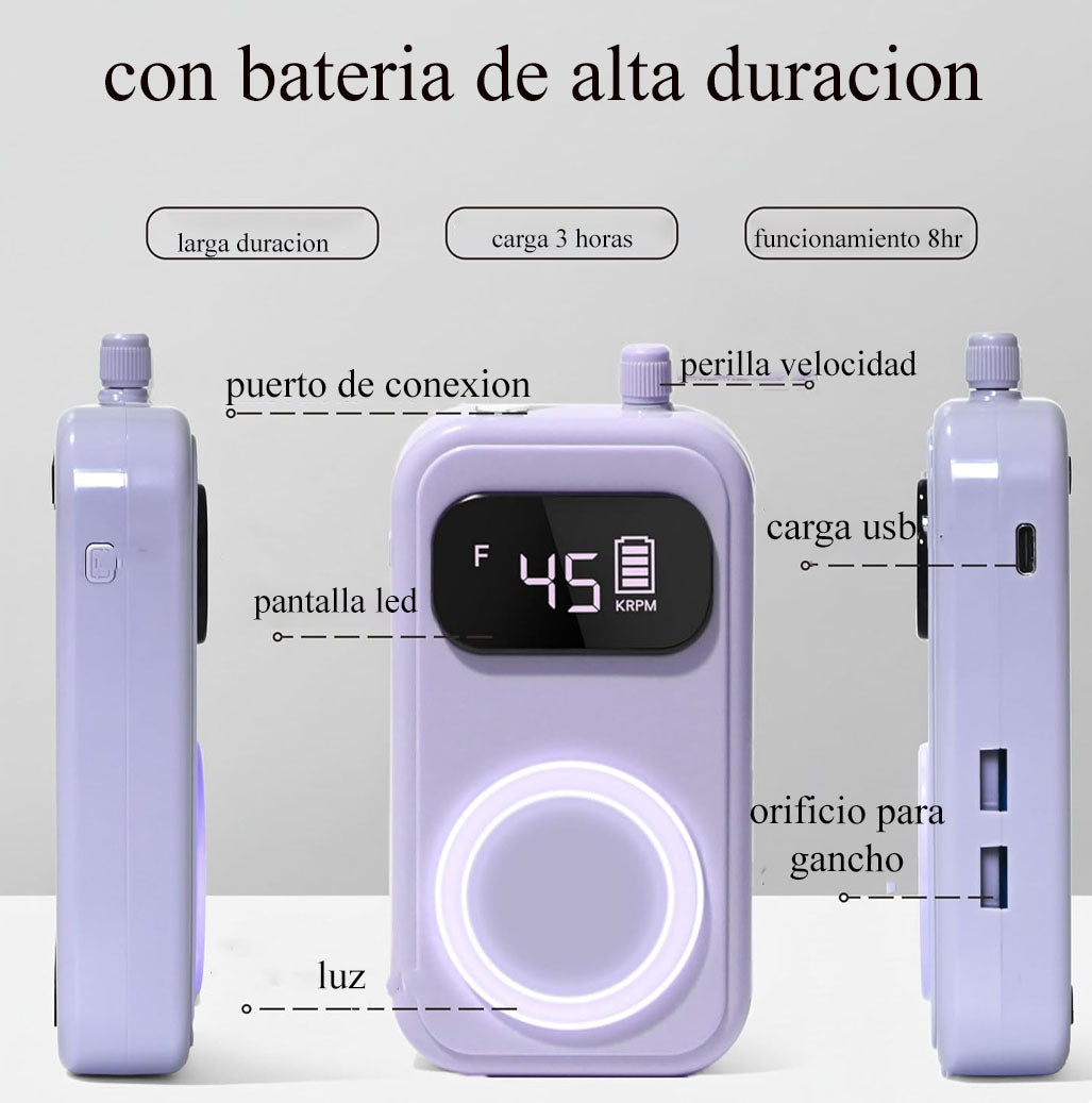 Pulidor de uñas portátil recargable