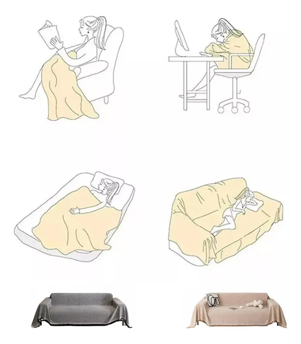 Manta clasica para sofa