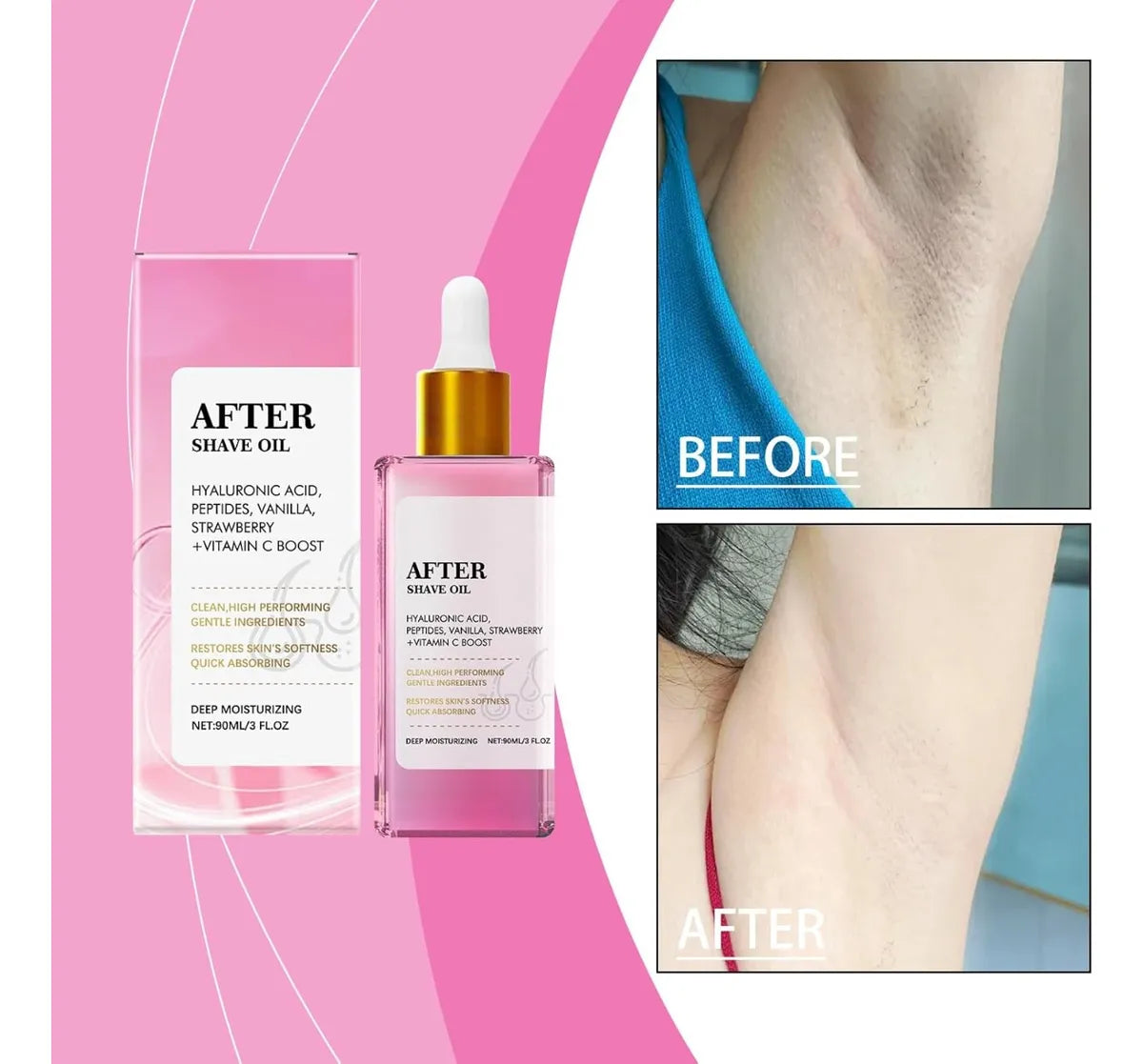 Aceite post -afeitador acido hialunico