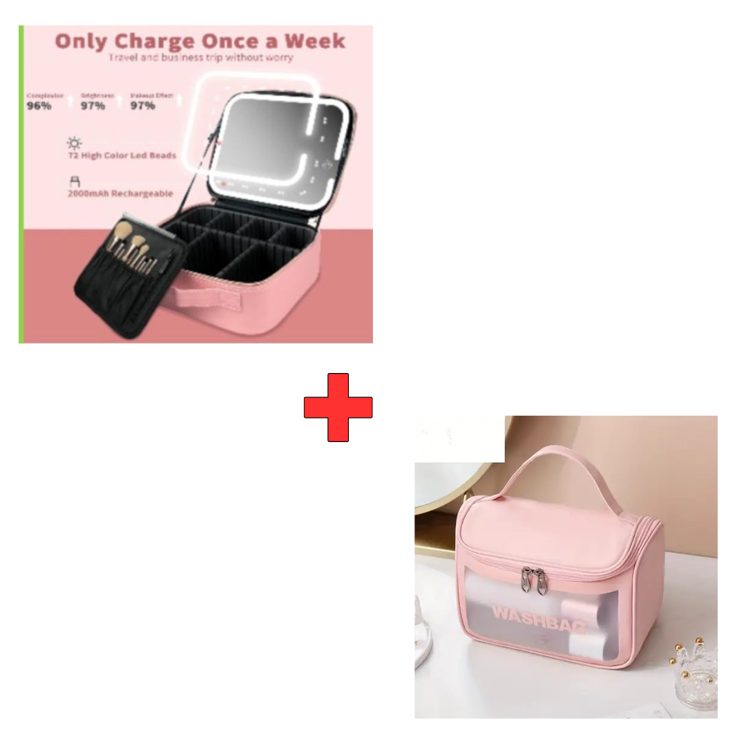Combo org maquillaje espejo +bolsa maqui