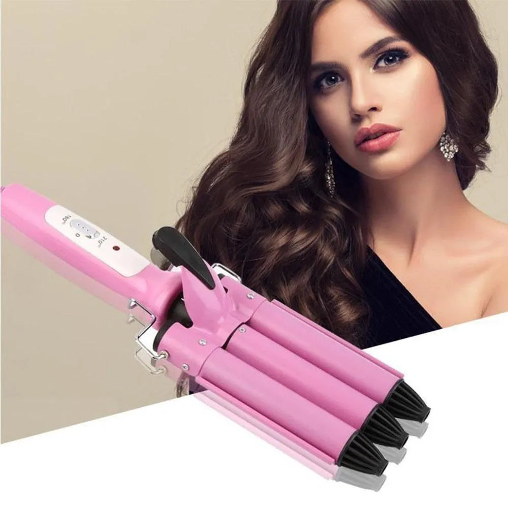 Rizadora de pelo 3 cilindros