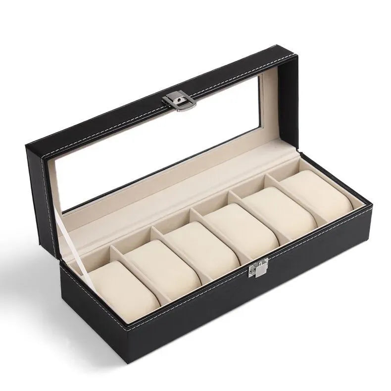 Caja relojera 6 compartimientos