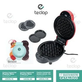 Waflera con moldes 3 en 1