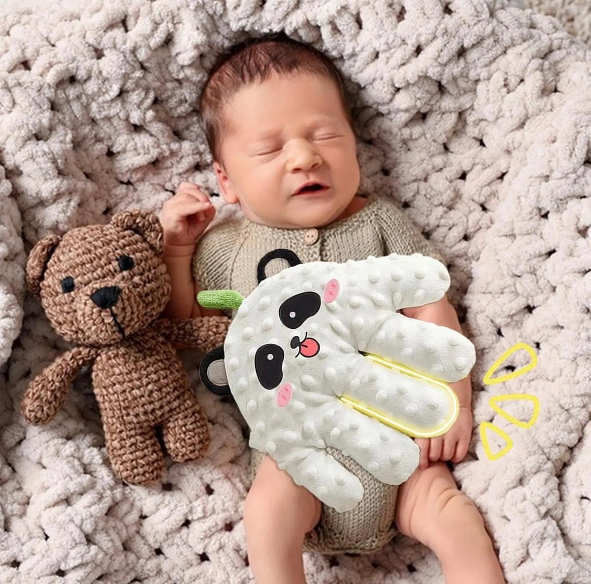 Almohada de mano palma para bebe
