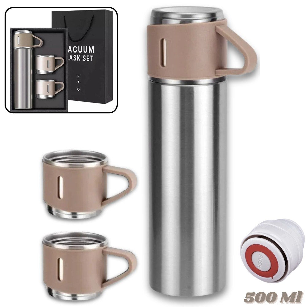 Set de Botella Termo 500ML 3 Tazas Plate