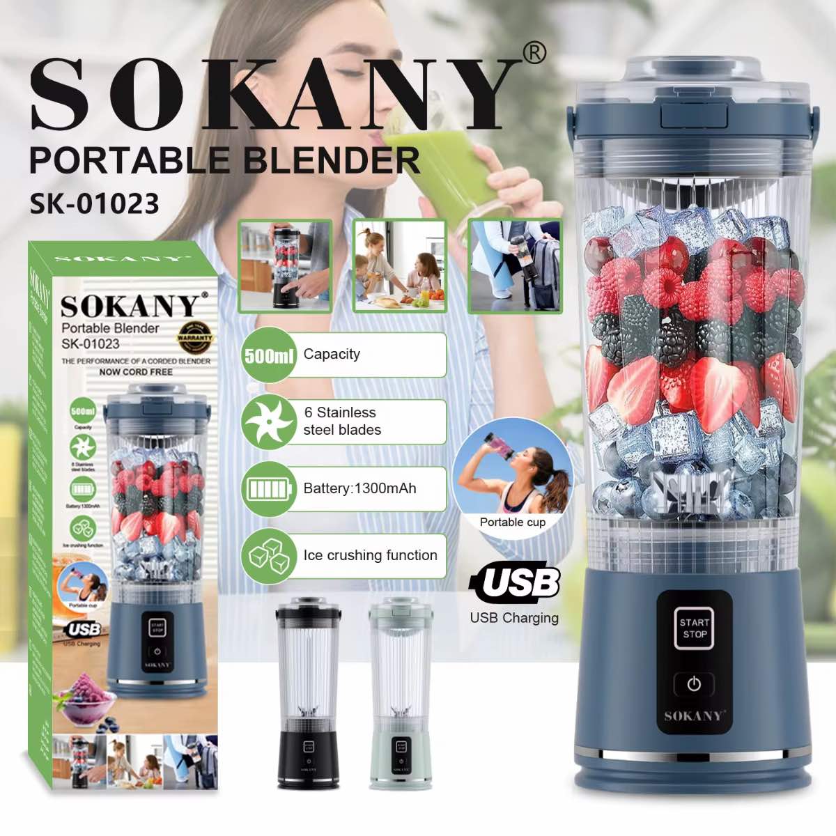 Licuadora portatil sokany