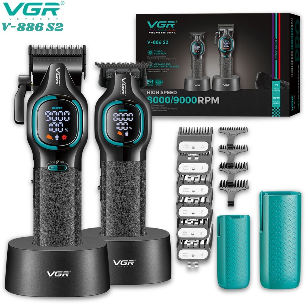 Combo Maquina Motilar Clipper V-886 S2