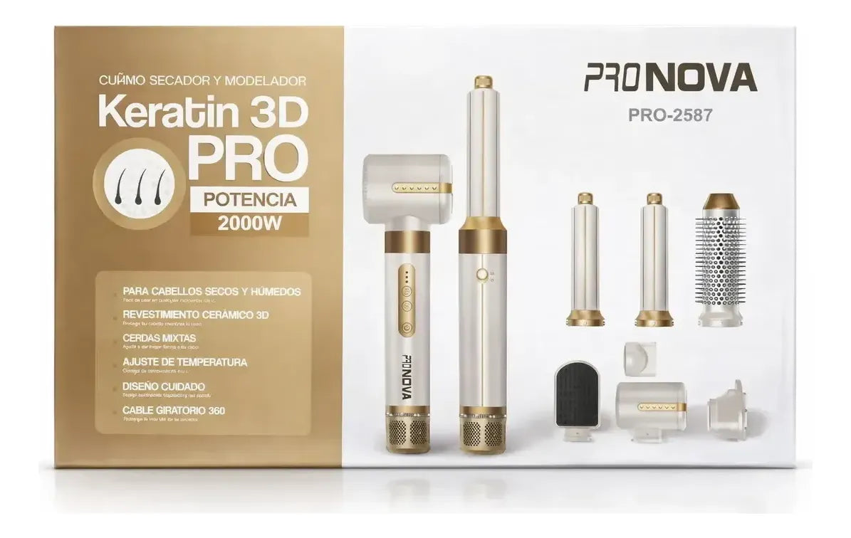 Combo Secador 7 En 1 Pronova Pro-keratin