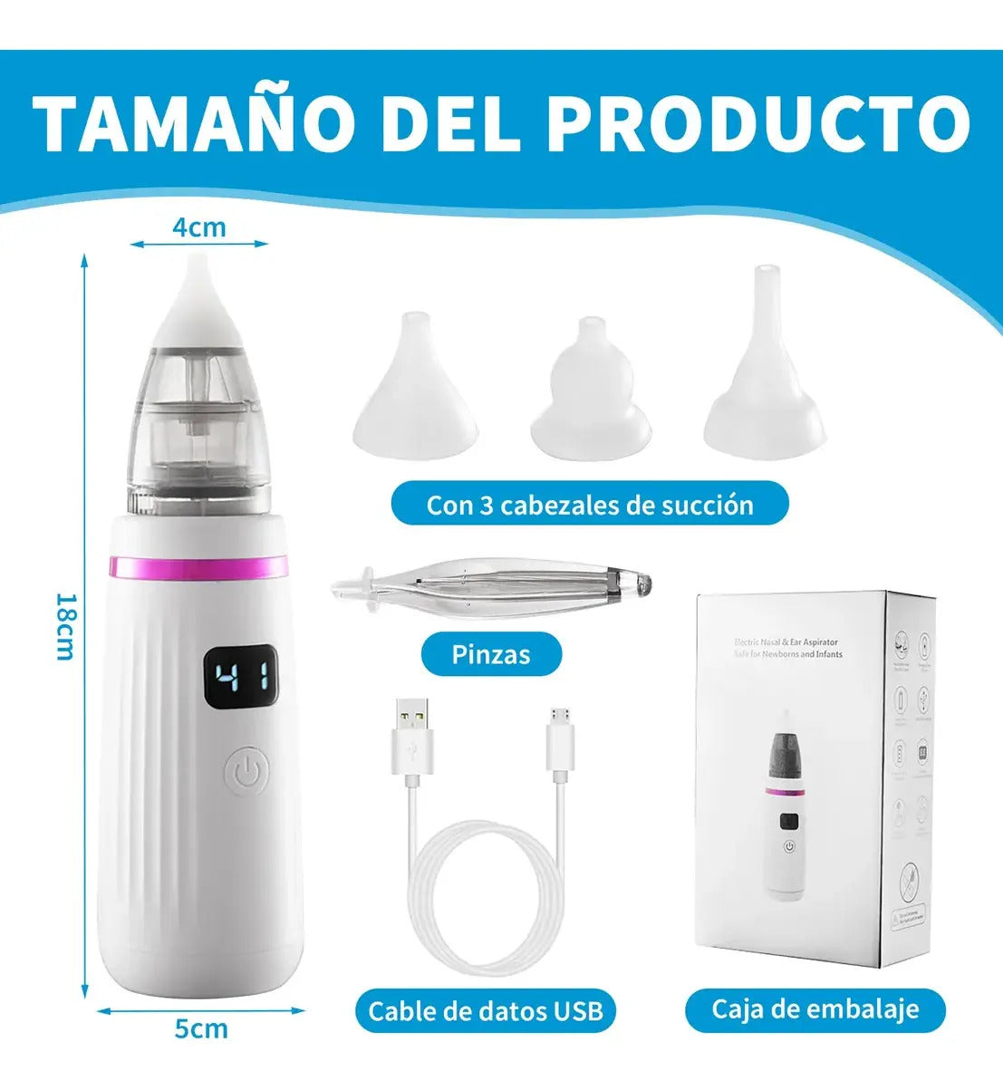 Extractor de mocos led bebe em