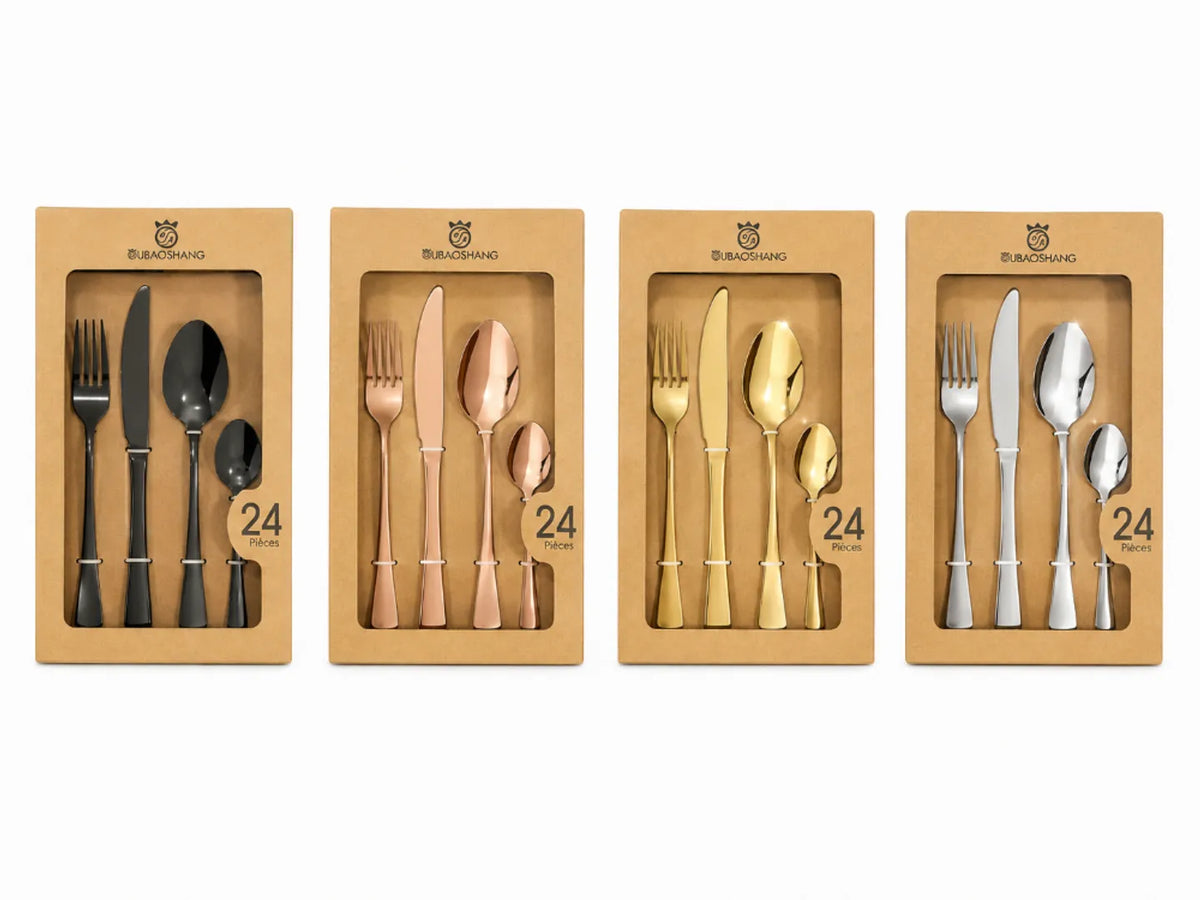 Set de cubiertos ubaoshang x24 piezas ac
