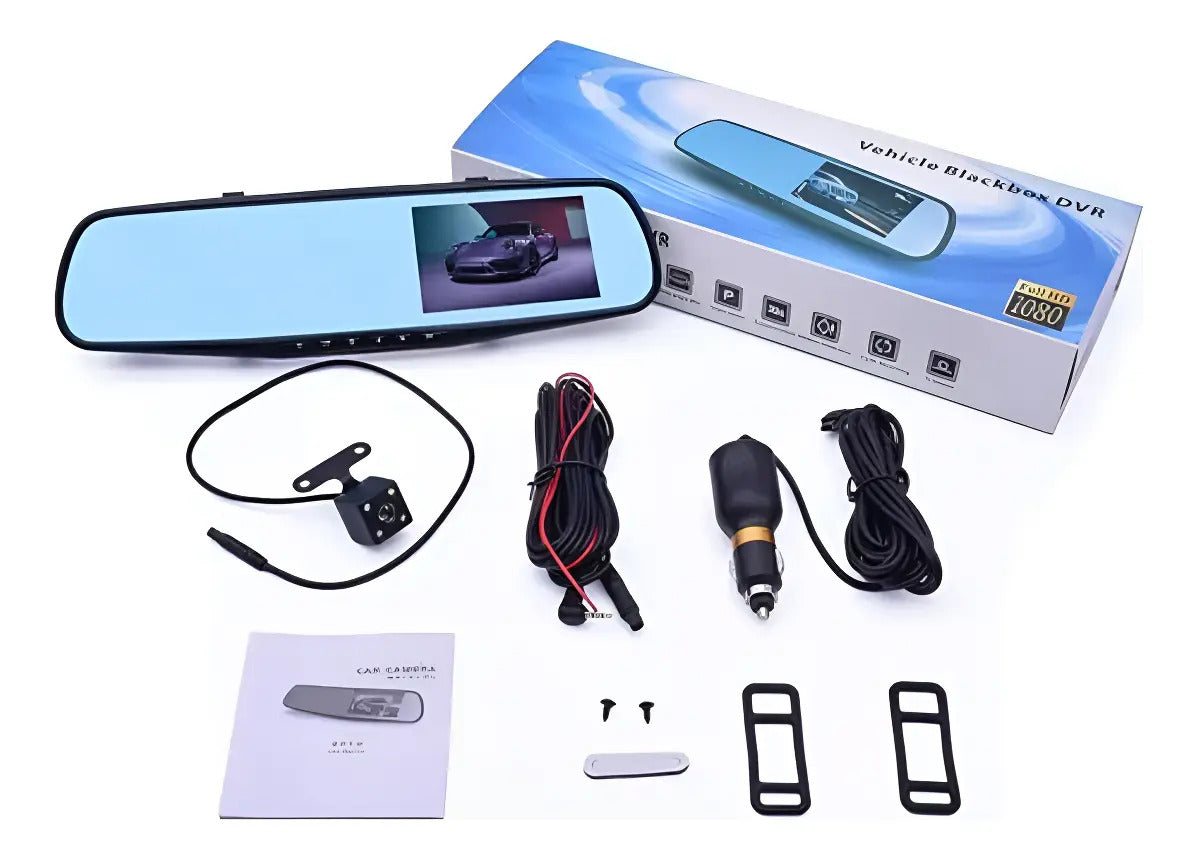 Espejo retrovisor doble cámara em