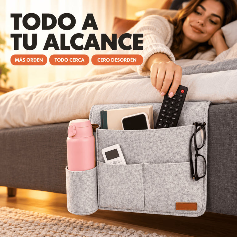 Organizador de accesorios para cama