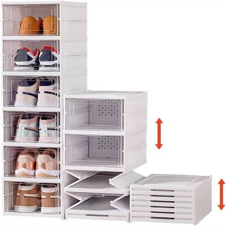 Zapatero de 6 niveles con tapa tipo caja