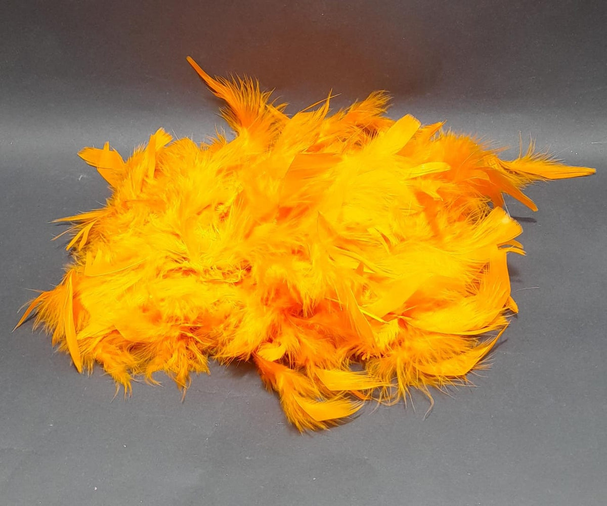 Bufanda de plumas boa naranja
