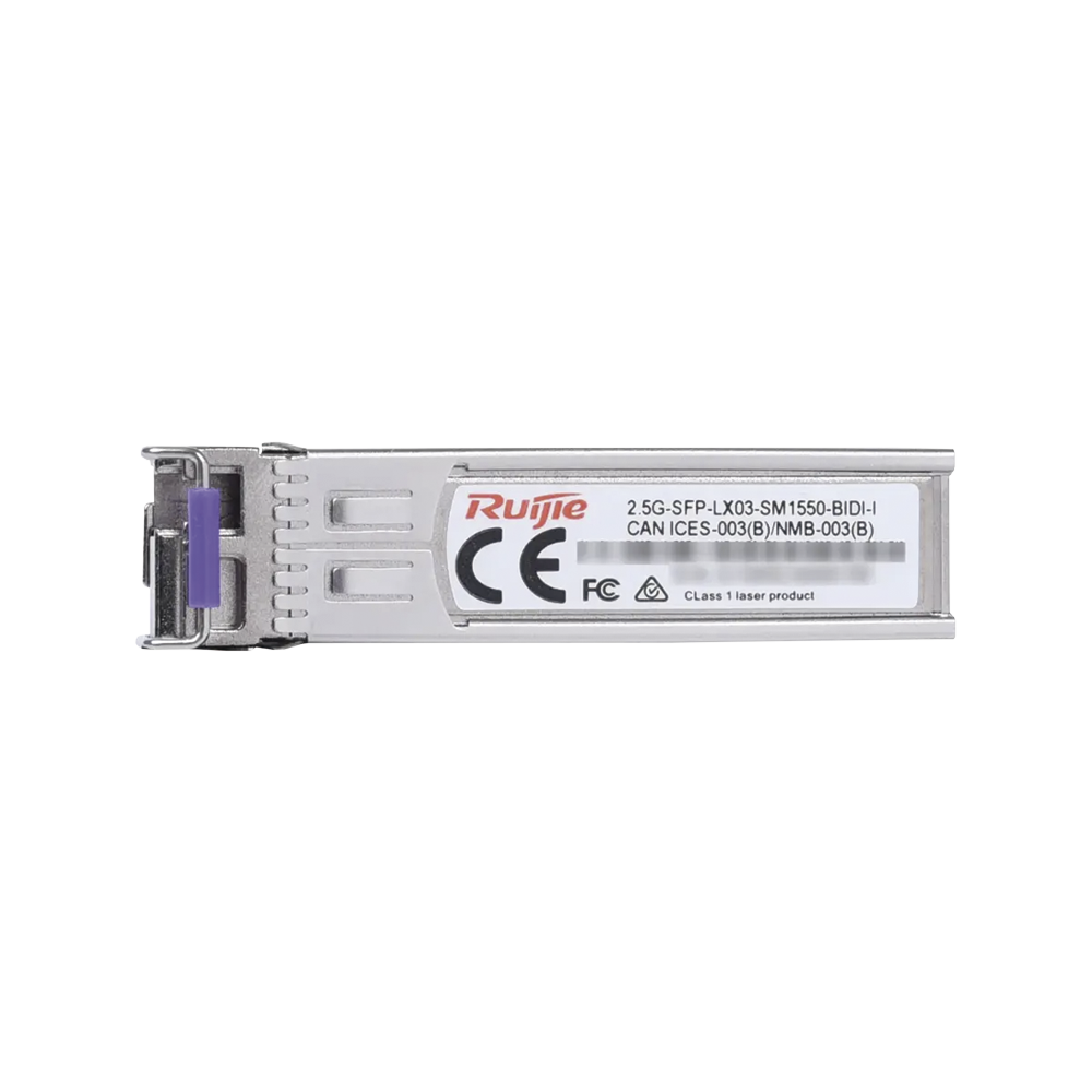 2.5Gb SFP Transceiver LC Single-mode Bi-directional, Tx: 1550nm/Rx: 1310nm, up to 3km, Requires 2.5G-SFP-LX03-SM1310-BIDI-I