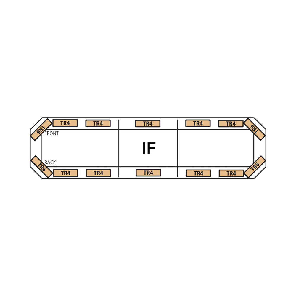 Barra de luces 21TR ™ Plus Ultra Brillante con 88 poderosos LEDs última generación, color Rojo/Azul y Barra de Control de Trafico ámbar