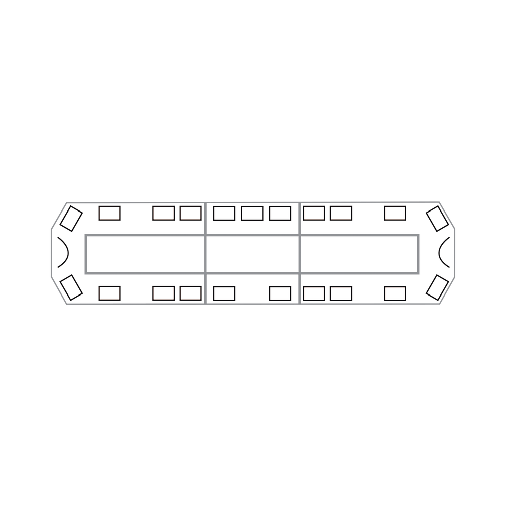 21 Series Ultra Bright Light Bar with 83 Powerful, Latest Generation Red/Blue LEDs