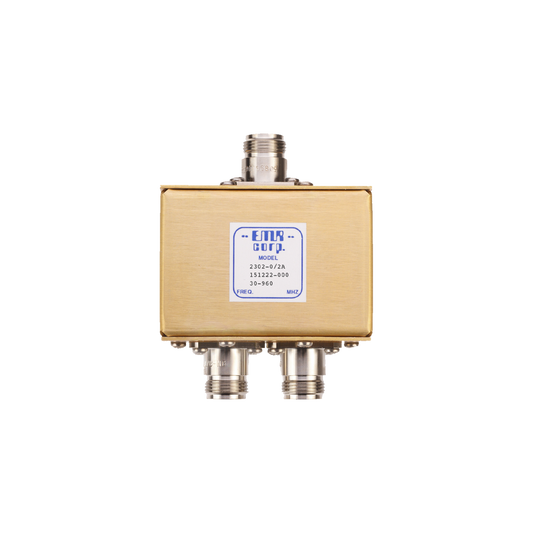 Divisor de Potencia EMR de 2 Vías, 30-960 MHz, 0.5 Watt, Conectores N Hembra.