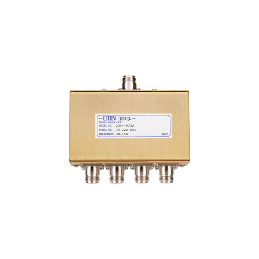 Divisor de Potencia EMR de 4 Vías, 30-960 MHz, 0.5 Watt, Conectores N Hembra.