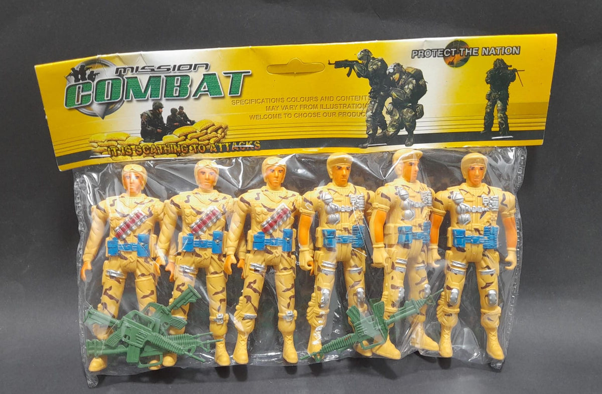 Juego de soldados mission combat x6