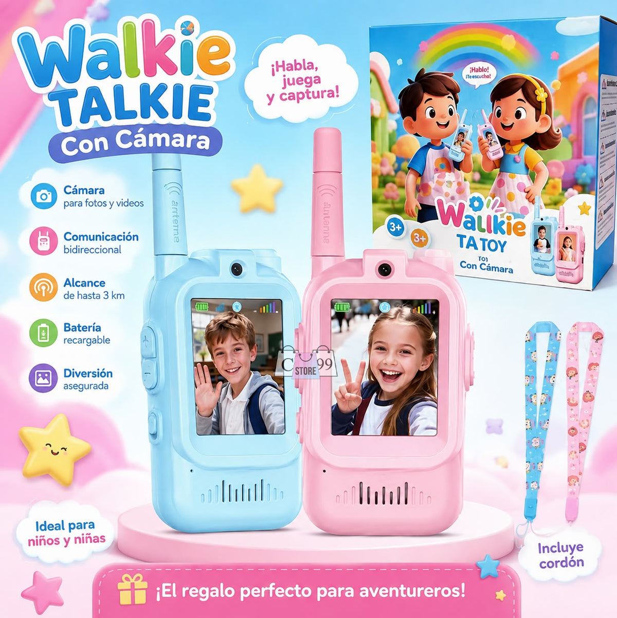 Walkie-Talkie para Niños con Video HD