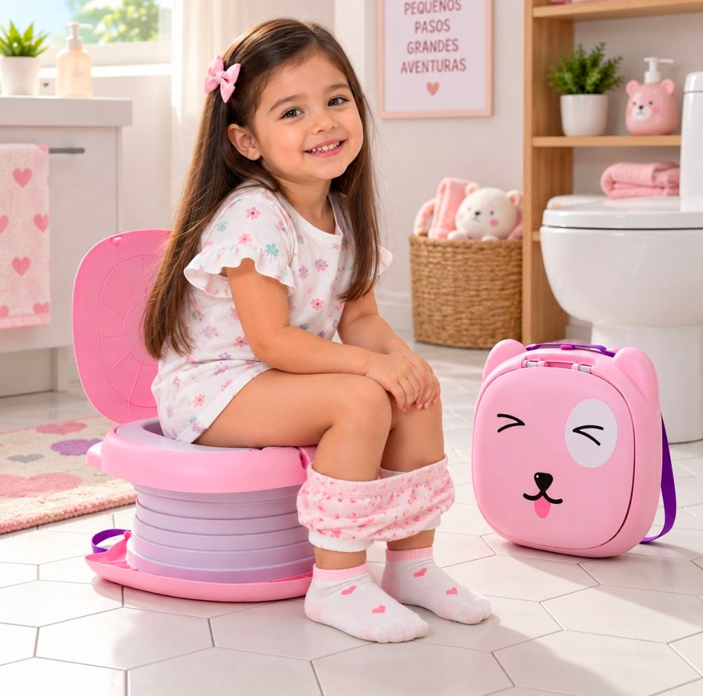 Bacinilla plegable portátil niños osito