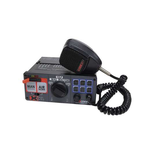 Sirena XCel®, 24 V CC, micrófono con control de luz