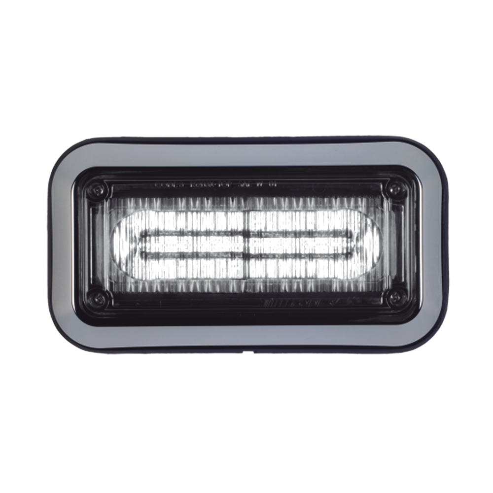 Luz d/ advertencia prizm ii c/ bizel 7x3 in lente claro color claro