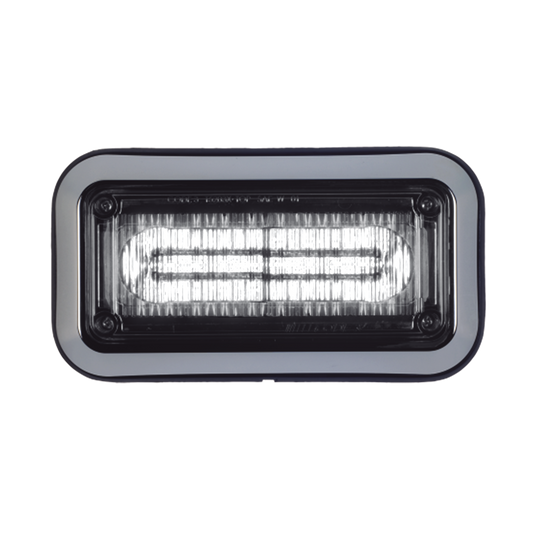 Luz d/ advertencia prizm ii c/ bizel 7x3 in lente claro color claro