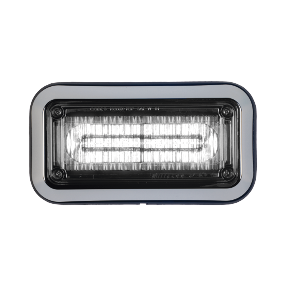 Luz perimetral de advertencia Prizm II con bisel 7"x 3"  lente claro, LED color Claro