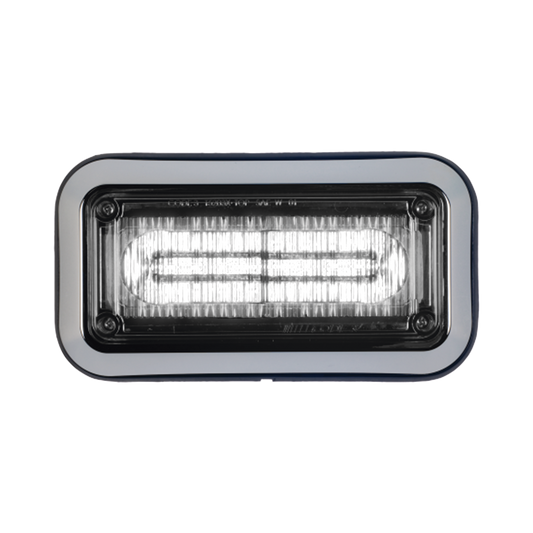Luz perimetral de advertencia Prizm II con bisel 7"x 3"  lente claro, LED color Claro