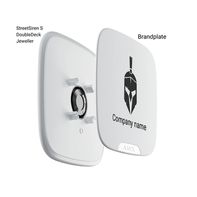 (BASELINE) Placa Frontal Brandplate / Compatible con StreetSiren DoubleDeck / Personalizable con Logo / Instalación en S