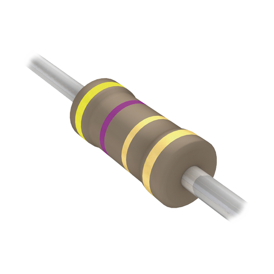 Resistencia Axial de Película de Carbón de 4.7 Ohm, 1/4 Watt, 5% 