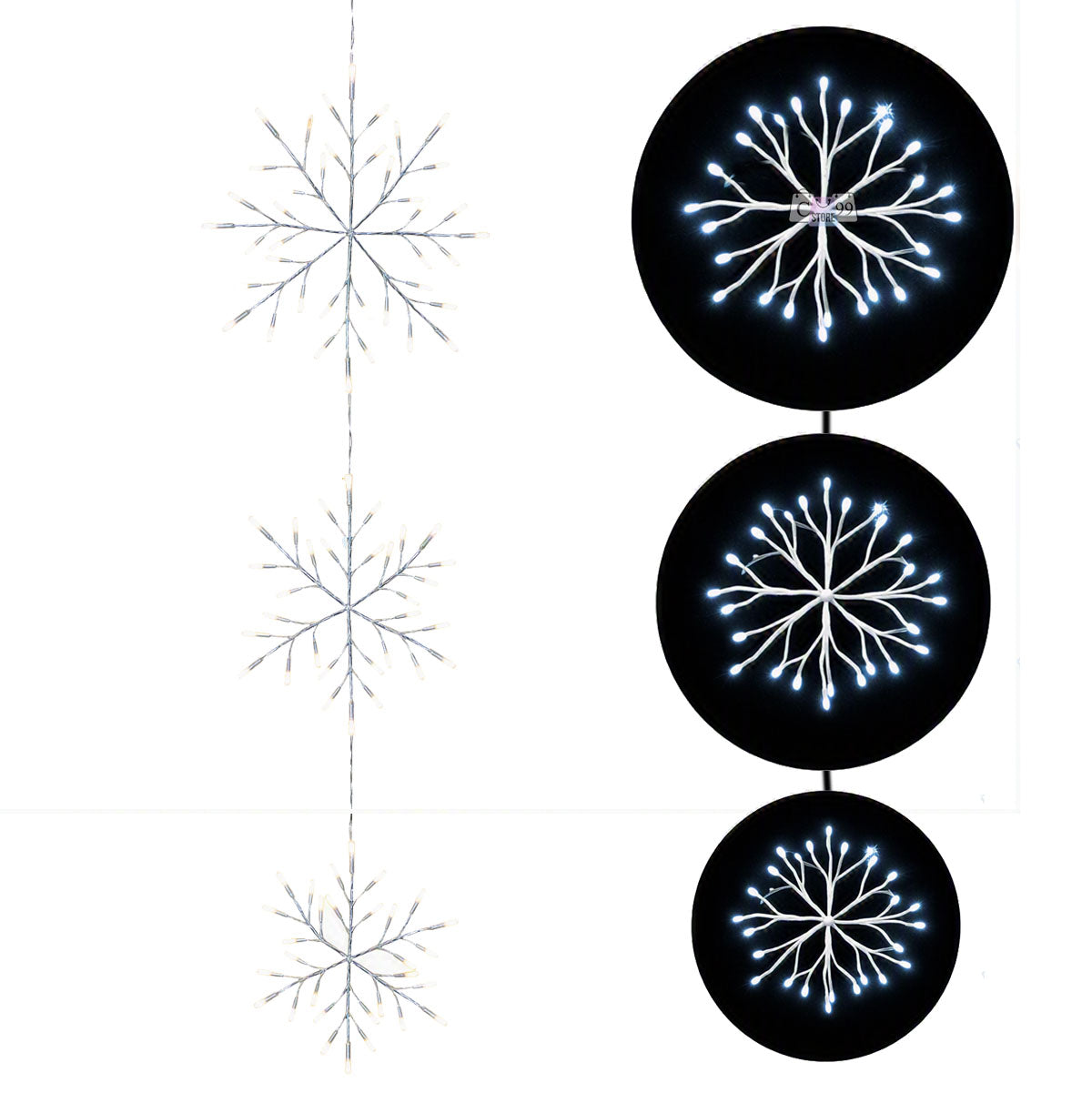 Tira De Luces led Copos De Nieve