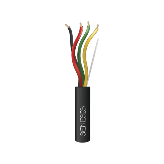 BOBINA DE 305 M 4 X 14 AWG DE CABLE DIRECT BURIAL NEGRO.