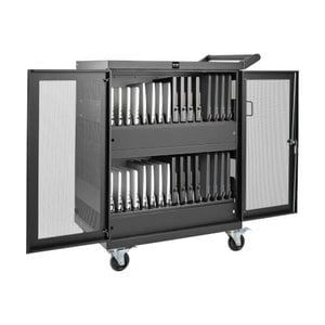 Carro de carga Tripp Lite CSC32AC para 32 dispositivos, 4 ruedas, acero