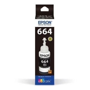 Botella de tinta Epson T664120-AL negro 70 mL inyección de tinta