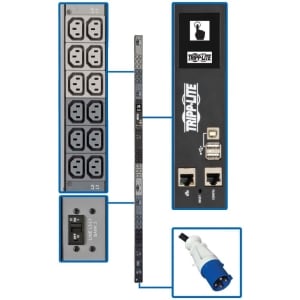 Unidad PDU Tripp Lite PDU3EVN6G60C 18.7 kW 60 A 36 tomas C13