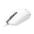 Mouse gamer Logitech G203 Lightsync, USB, 6 botones, 8000 dpi, blanco